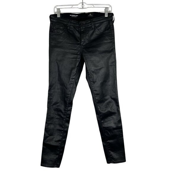 AG Adriano Goldschmied Legging Super Skinny Ankle Leatherette Jean 28 Regular - Picture 1 of 13